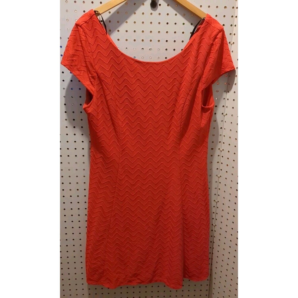 Bisou Bisou Red Short Sleeve Dress Size 16